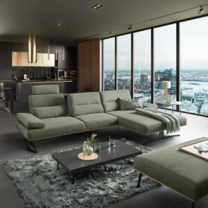 Sofalandschaft in olivgrün